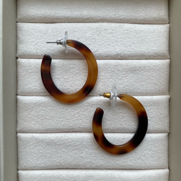 BUNDLE Nature Inspired Earring Set with Dangles, Hoops, Gold, Silver, Tortoise - Picture 3 of 4